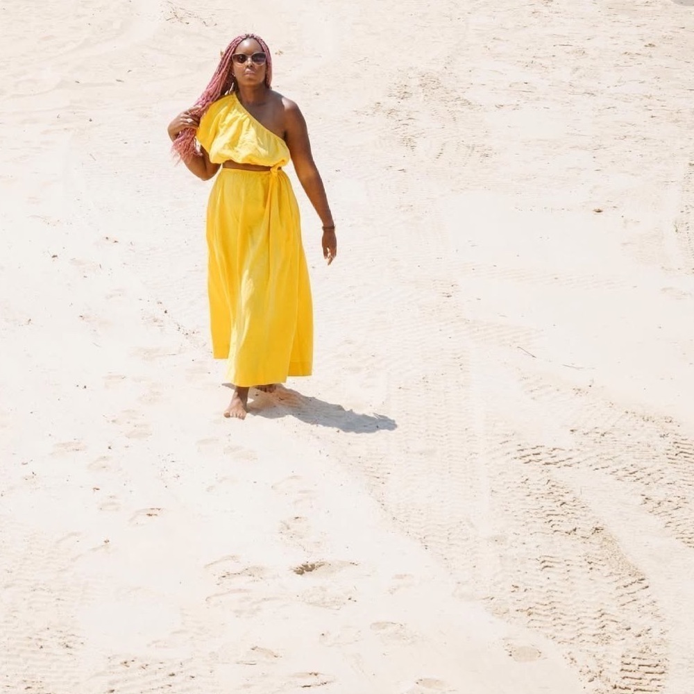 FARM Rio Bright Yellow One-Shoulder Dress - Picture 3 of 5